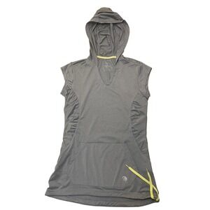 MPG Womens Gray Sleeveless Hoodie Top Activewear Athleisure Sleeveless